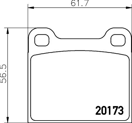 TEXTAR Комплект тормозных колодок, дисковый тормоз 2017301