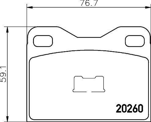TEXTAR Комплект тормозных колодок, дисковый тормоз 2026001