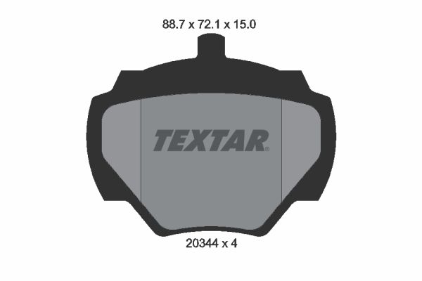 TEXTAR stabdžių trinkelių rinkinys, diskinis stabdys 2034402