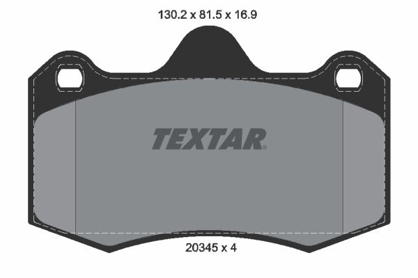 TEXTAR Комплект тормозных колодок, дисковый тормоз 2034501