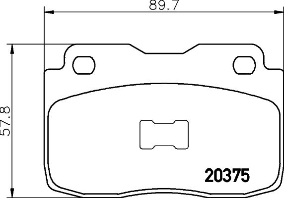TEXTAR Комплект тормозных колодок, дисковый тормоз 2037501