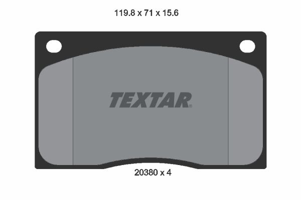 TEXTAR stabdžių trinkelių rinkinys, diskinis stabdys 2038001