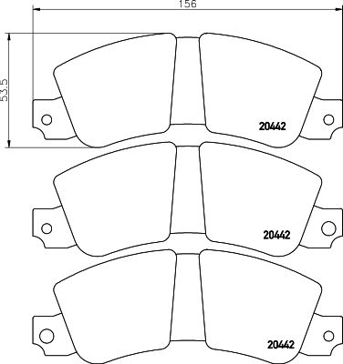 TEXTAR Комплект тормозных колодок, дисковый тормоз 2044201