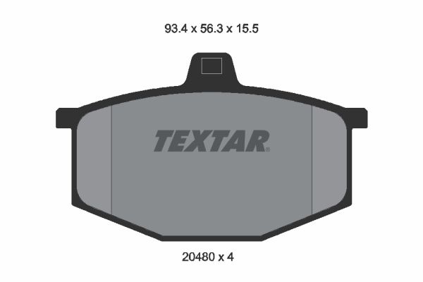 TEXTAR Комплект тормозных колодок, дисковый тормоз 2048002