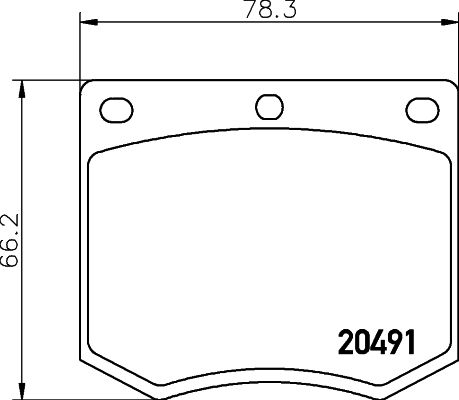 TEXTAR Комплект тормозных колодок, дисковый тормоз 2049105