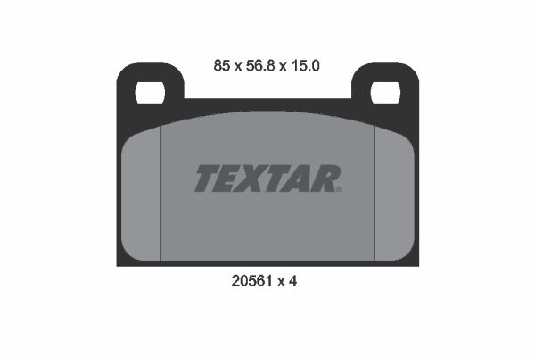 TEXTAR Комплект тормозных колодок, дисковый тормоз 2056101