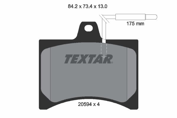 TEXTAR stabdžių trinkelių rinkinys, diskinis stabdys 2059403
