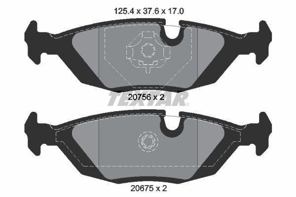 TEXTAR Комплект тормозных колодок, дисковый тормоз 2067502