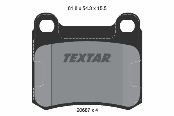 TEXTAR Комплект тормозных колодок, дисковый тормоз 2068701