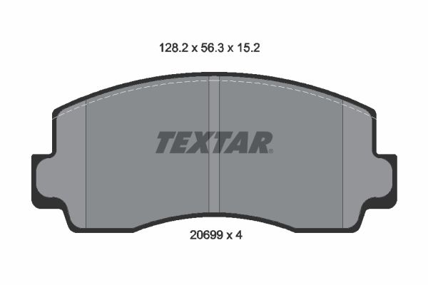 TEXTAR stabdžių trinkelių rinkinys, diskinis stabdys 2069901