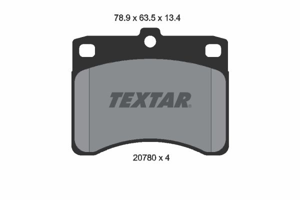 TEXTAR Комплект тормозных колодок, дисковый тормоз 2078001