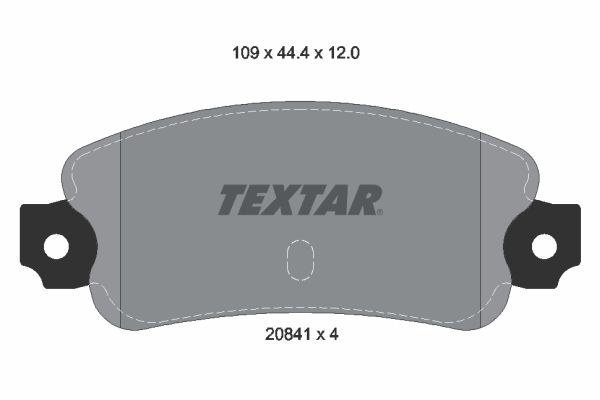TEXTAR Комплект тормозных колодок, дисковый тормоз 2084102