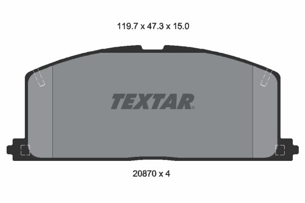 TEXTAR stabdžių trinkelių rinkinys, diskinis stabdys 2087001