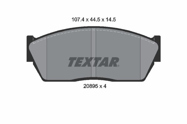 TEXTAR Комплект тормозных колодок, дисковый тормоз 2089501