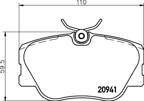 TEXTAR stabdžių trinkelių rinkinys, diskinis stabdys 2094103