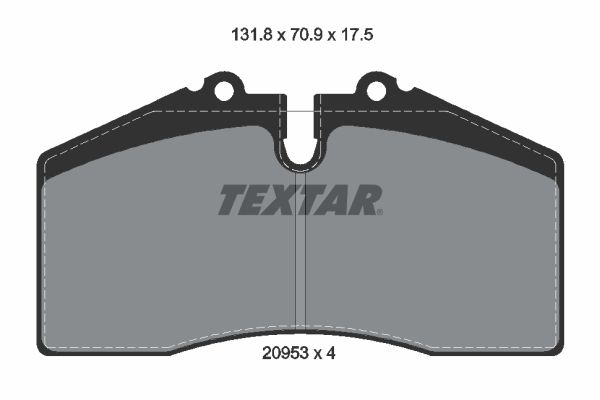 TEXTAR stabdžių trinkelių rinkinys, diskinis stabdys 2095302