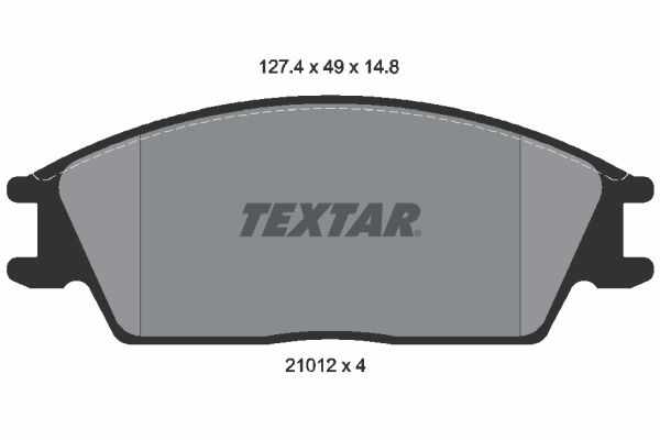 TEXTAR Комплект тормозных колодок, дисковый тормоз 2101204