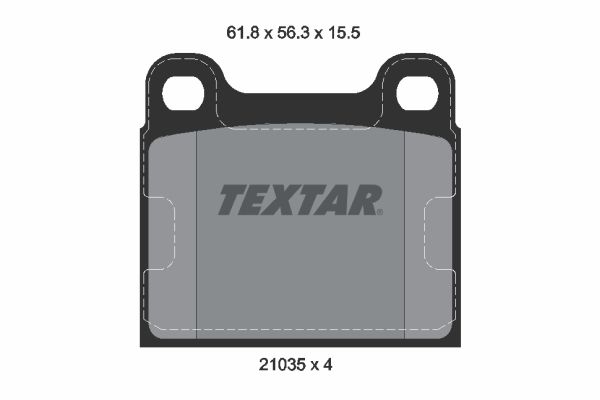 TEXTAR stabdžių trinkelių rinkinys, diskinis stabdys 2103501