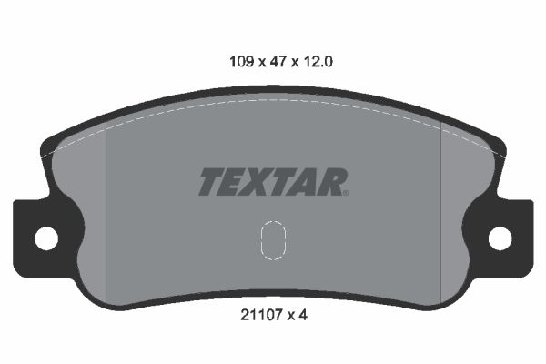 TEXTAR stabdžių trinkelių rinkinys, diskinis stabdys 2110701