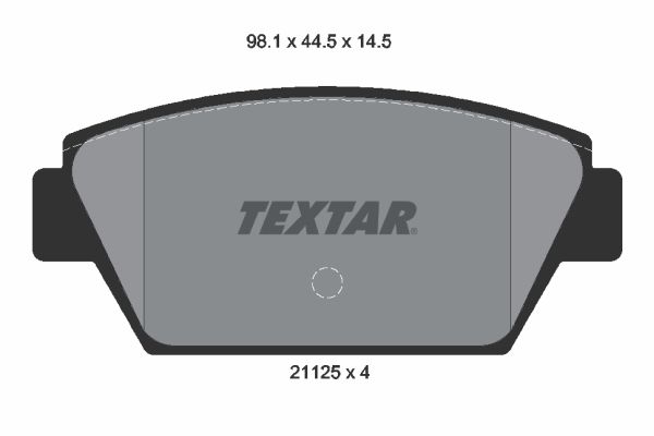 TEXTAR stabdžių trinkelių rinkinys, diskinis stabdys 2112503