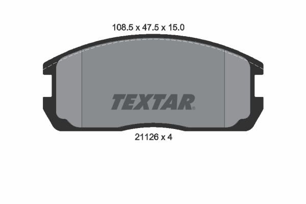 TEXTAR stabdžių trinkelių rinkinys, diskinis stabdys 2112601