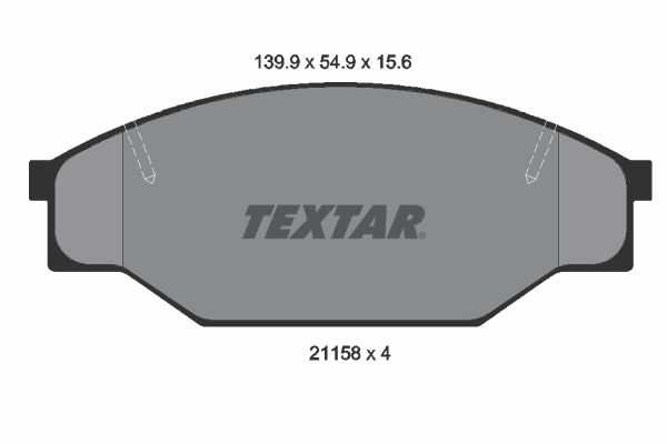 TEXTAR stabdžių trinkelių rinkinys, diskinis stabdys 2115801
