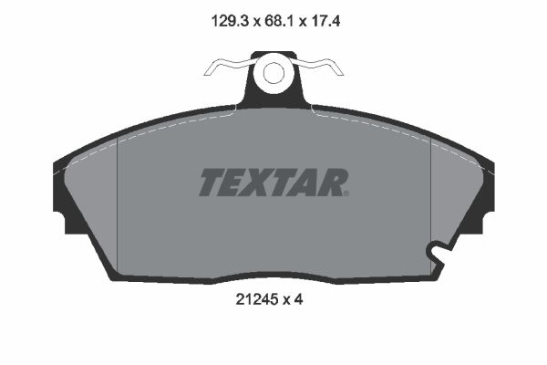 TEXTAR Комплект тормозных колодок, дисковый тормоз 2124502