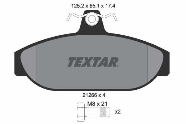 TEXTAR stabdžių trinkelių rinkinys, diskinis stabdys 2126601