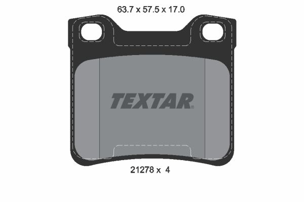 TEXTAR stabdžių trinkelių rinkinys, diskinis stabdys 2127803