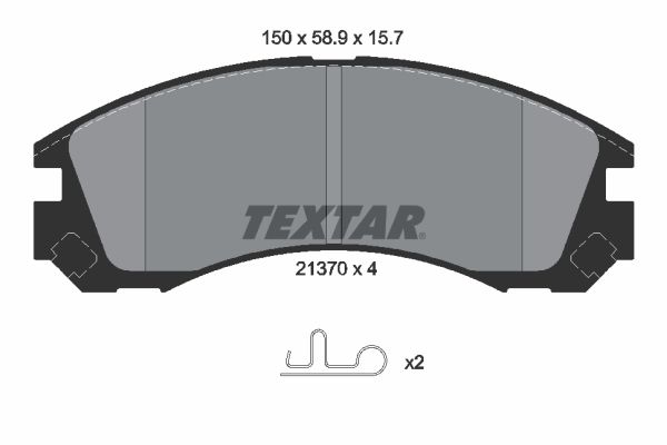 TEXTAR Комплект тормозных колодок, дисковый тормоз 2137001
