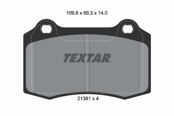 TEXTAR stabdžių trinkelių rinkinys, diskinis stabdys 2138104