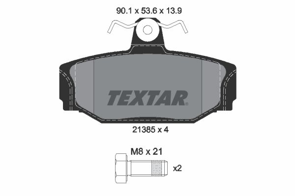 TEXTAR Комплект тормозных колодок, дисковый тормоз 2138501