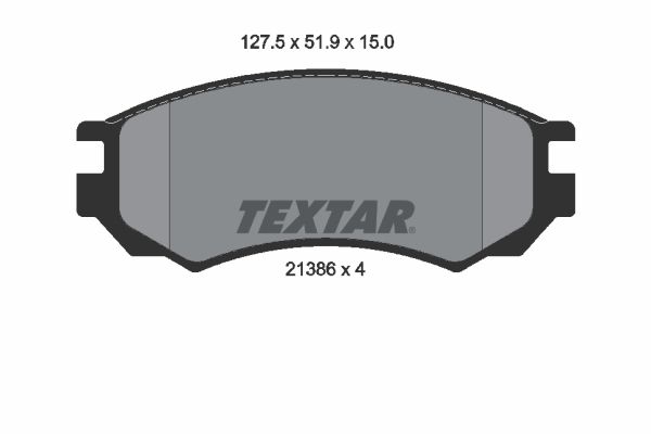 TEXTAR stabdžių trinkelių rinkinys, diskinis stabdys 2138603