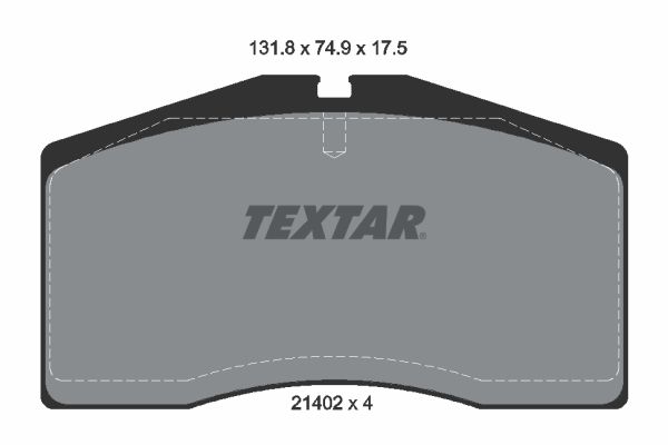 TEXTAR stabdžių trinkelių rinkinys, diskinis stabdys 2140201