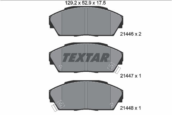 TEXTAR Комплект тормозных колодок, дисковый тормоз 2144601