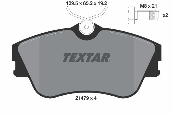 TEXTAR stabdžių trinkelių rinkinys, diskinis stabdys 2147902