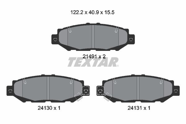 TEXTAR Комплект тормозных колодок, дисковый тормоз 2149101