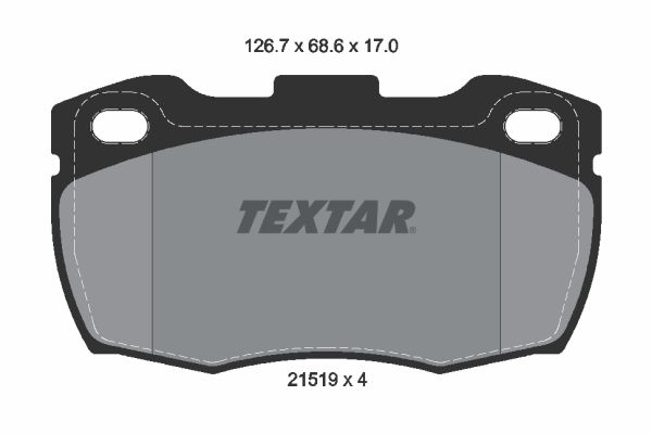 TEXTAR stabdžių trinkelių rinkinys, diskinis stabdys 2151902