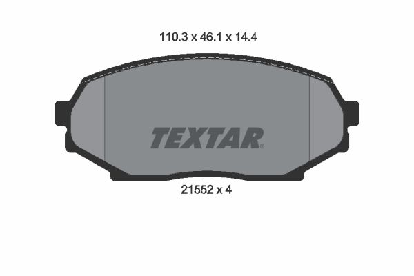 TEXTAR Комплект тормозных колодок, дисковый тормоз 2155202