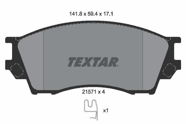 TEXTAR Комплект тормозных колодок, дисковый тормоз 2157101