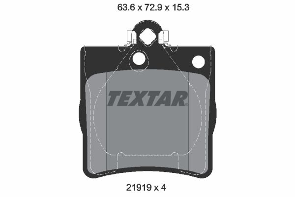 TEXTAR Комплект тормозных колодок, дисковый тормоз 2191981