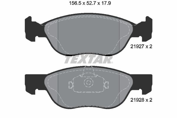 TEXTAR Комплект тормозных колодок, дисковый тормоз 2192703