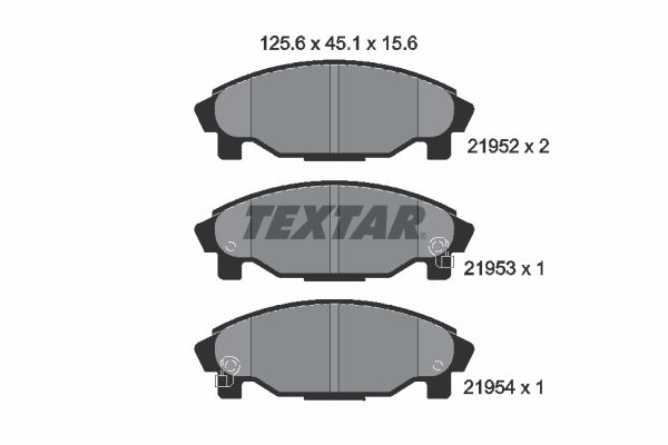 TEXTAR stabdžių trinkelių rinkinys, diskinis stabdys 2195202