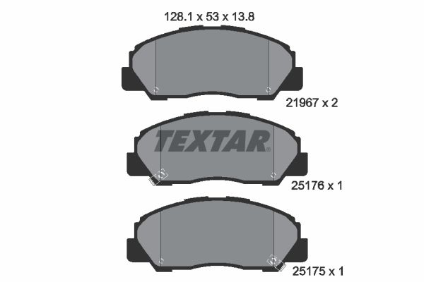 TEXTAR Комплект тормозных колодок, дисковый тормоз 2196701