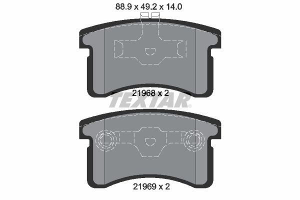 TEXTAR Комплект тормозных колодок, дисковый тормоз 2196801
