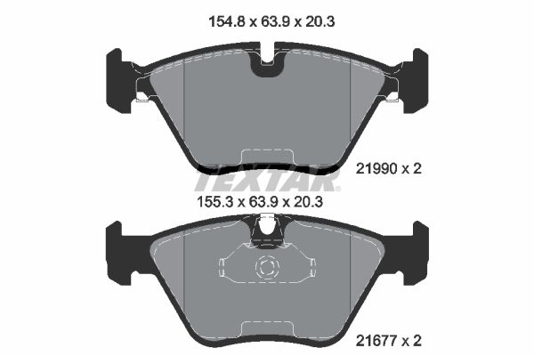 TEXTAR Комплект тормозных колодок, дисковый тормоз 2199003