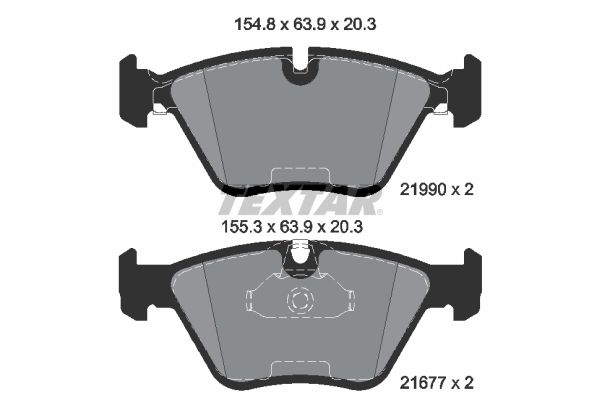 TEXTAR Комплект тормозных колодок, дисковый тормоз 2199081