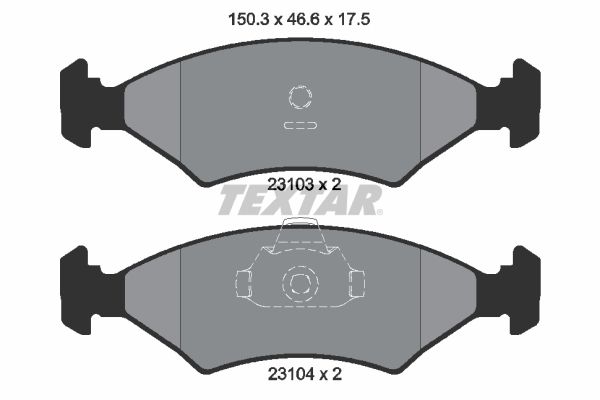 TEXTAR Комплект тормозных колодок, дисковый тормоз 2310301
