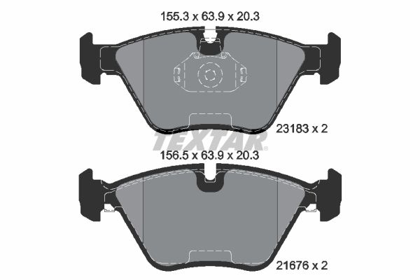 TEXTAR Комплект тормозных колодок, дисковый тормоз 2318302