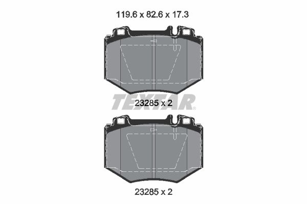 TEXTAR Комплект тормозных колодок, дисковый тормоз 2328501